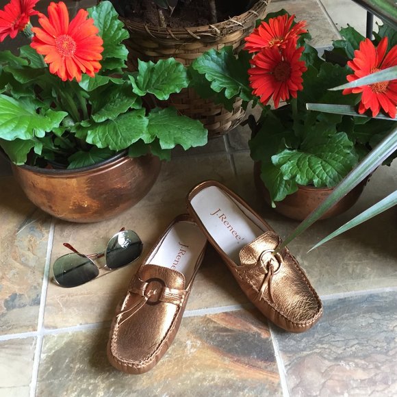 J. Renee Bronze Metallic Leather Mule/Slide (NEW) - Picture 6 of 15